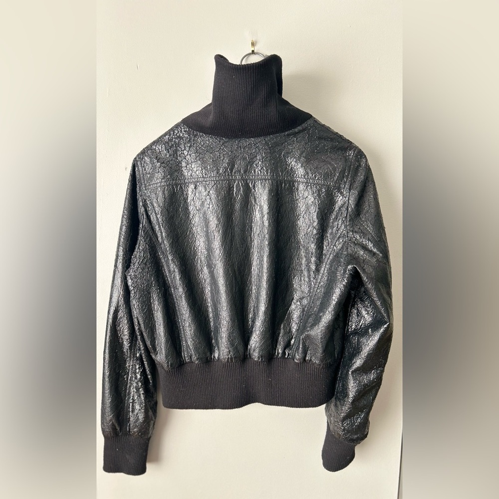Via Spiga vegan cracked leather bomber jacket - Picture 9 of 14